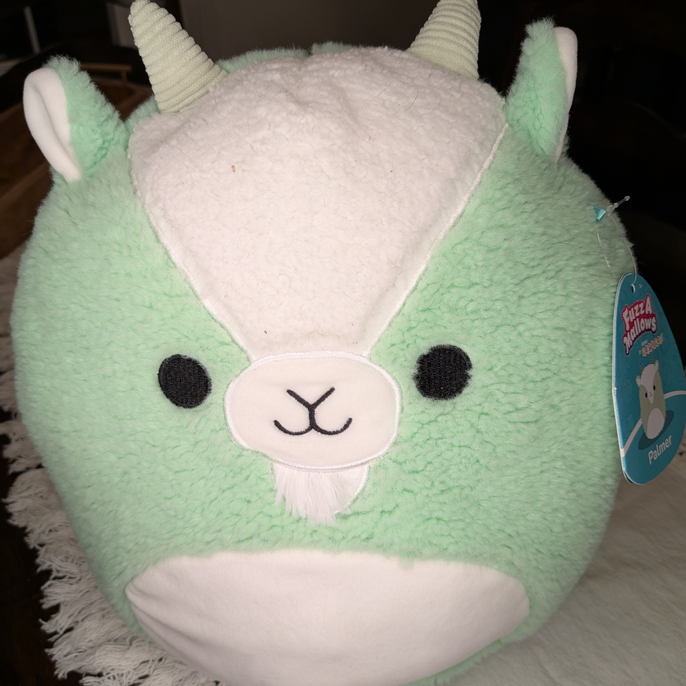 Squishmallows Mint Green and White Stuffed Animal